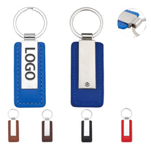 Rectangular Leather Keychain
