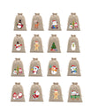 Small Linen Christmas Gift Bag