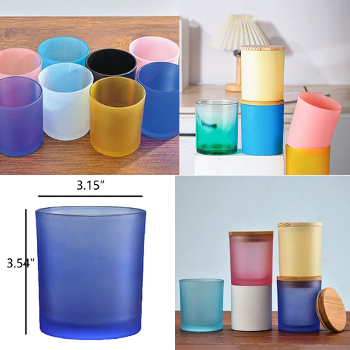 10 Oz Custom Frosted Glass Votive Candle Holder