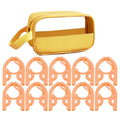 10 Pcs Foldable Plastic Hangers W/1 Pcs Storage Cosmetic Bag
