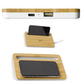 2 In 1 Wood Desktop 10W Wireless Charger Phone Stand Holder