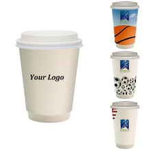 12 oz Full Color Paper Cup With Lid