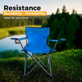 Cozy Folding Camp Chair With Armrest Cooler