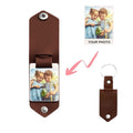 Metal Heat Transfer Blank Keychains with Leather Cover