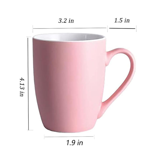 12 Oz Coffee Cups With Handles Matte Ceramic Coffee Mug