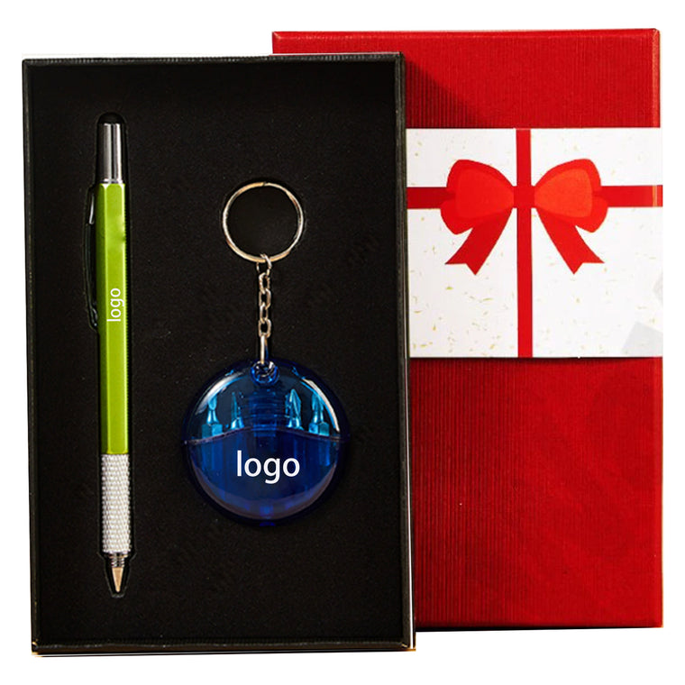 Gift Set 6-in-1 Tool Pen & 4-in-1 Keychain