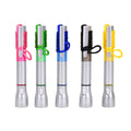 5-Inch LED Light-Up Pen with Necklace, Black Ink, Torch