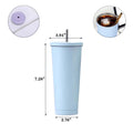 18Oz Classic Insulated Coffee Tumbler With Straw