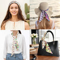 Customized Digital Printed Silk Scarf For Hair Wrap