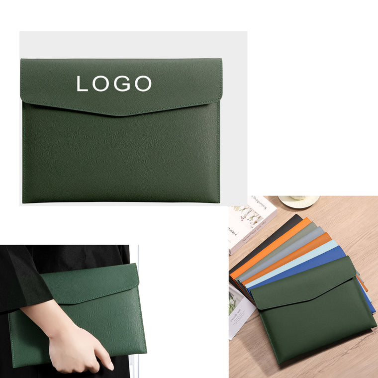 A7 Lichee Pattern Portfolio Envelope Case File Bags Document Holder with Snap Closure