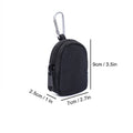 Mini Canvas Coin Purse with Carabiner Keychain