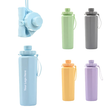 Collapsible Silicone Sports Water Bottle