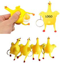 Funny Laying Egg Chicken Keychain