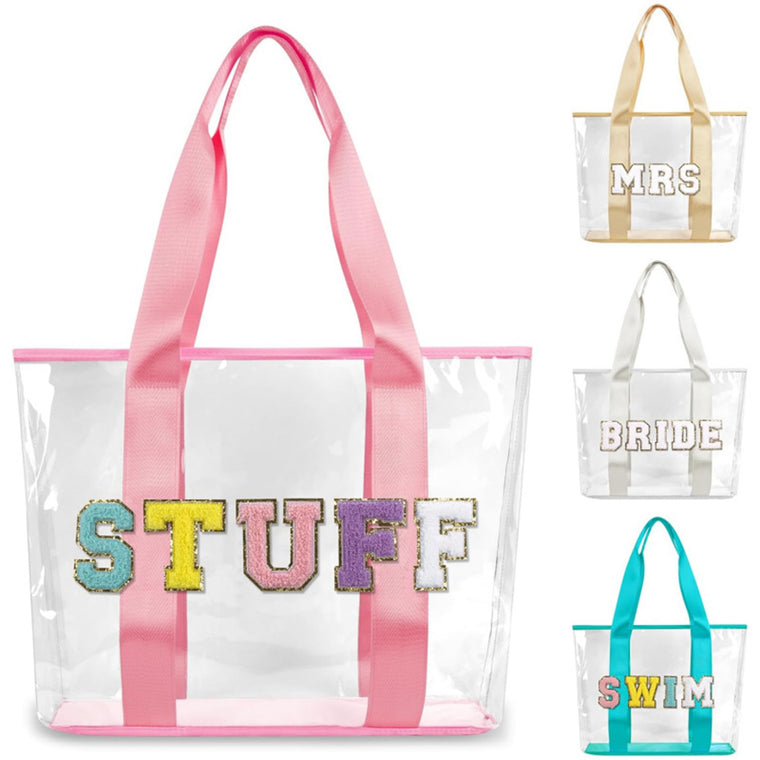 Waterproof PVC Towel-Embroidered Tote Bag