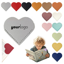 Pu Leather Heart-Shaped Bookmark Holder