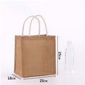 Two Tone Burlap Bag