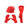 Polar Fleece Custom Hat, Scarf And Gloves Three-Piece Set