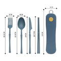 Reusable Wheat Straw Cutlery with Case