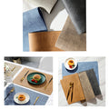 Double-Sided Fabric-Textured Leather Placemat