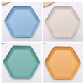 Wheat Straw Hexagonal Home Use Plate