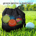 Nylon Mesh Golf Ball Bag With Drawstring Closure