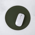 Round Pu Leather Non-Slip Mouse Pad