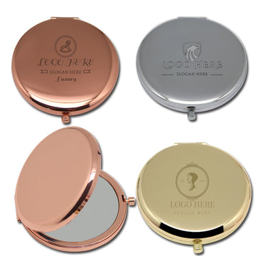 Portable Double Sided Folding Pocket Metal Mirror