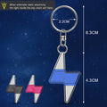 Lightning-Shaped Anti-Static Keychain