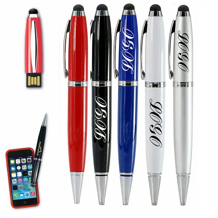 Usb Flash Drive 3 In1 Stylus Ballpoint Pen