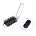 Compact Folding Hair Brush With Mirror