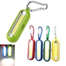 Portable COB Mini Lights Flashlight W/ Carabiner For Hiking