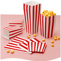 Red White Striped Classic Popcorn Containers