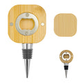 Bamboo Wine Stopper With Bottle Opener