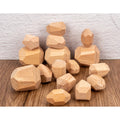 Toddler Montessori Toys Wooden Sorting Stacking Rocks Stones