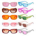 Rectangle Narrow Square Frame Sunglasses