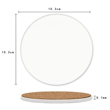 4" Custom Blank Ceramic Coaster
