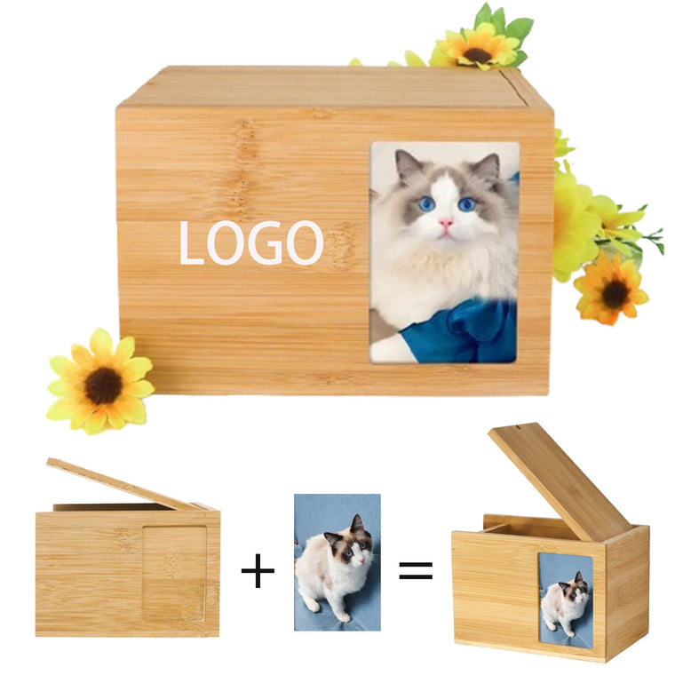 Wooden Bamboo Pet Memorial Urn For Pet/ Pet Urn