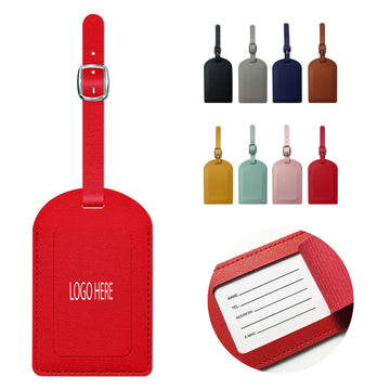 Faux Leather Luggage Tag