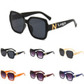 Letter N Square Frame Sunglasses