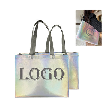Silver Glossy Shopping Bags