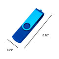 Rotating 8GB Portable 2-In-1 USB C Flash Drive