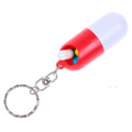 Capsule Shaped Pill Box With Key Ring
