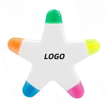 Five Color Pentagram Highlighter Markers