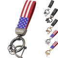 Simple American Flag Shaped Keychain