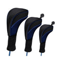 Golf Club Head Covers 3-Piece Set With Replaceable Labels