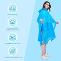 Adults Reusable With Drawstring Hood Eva Rain Coat Ponchos