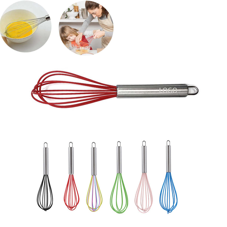 Stainless Steel Whisk with Black Silicone Beater