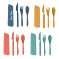 3 in 1 Eco-friendly Straw Dinnerware Set