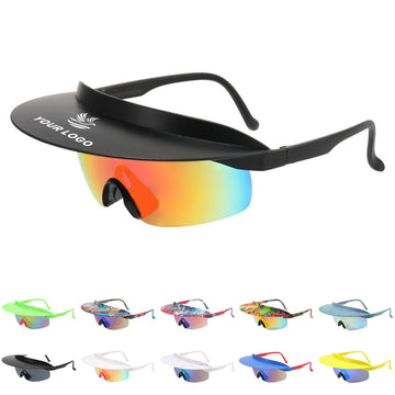 Oversized Bicycle Visor Hat Sport Sunglasses