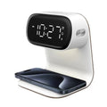 Bedside Lamp with Clock with 10W Wireless Charging